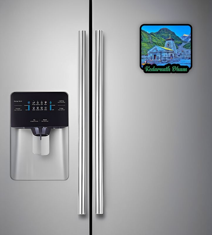 Kedarnath Temple Fridge Magnet  Gift for Travel Lover  Indian Souvenir Fridge Magnet  Home Office & Temple Decoration Stikcer  Religious Gift (Kedarnath Dham)